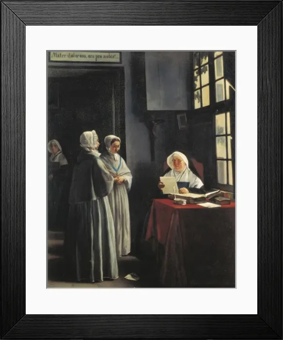 Framed Print : BONVIN, Fran篩s (1817-1887). The Letter of Recommendation Framed Print : BONVIN, Fran篩s (1817-1887). The Letter of Recommendation