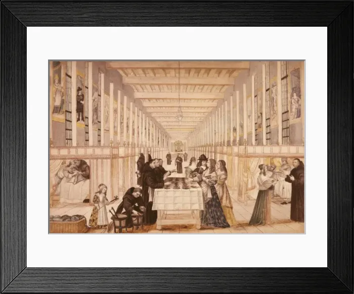 Framed Print : Queen Anne of Austria visiting the nursery in Framed Print : Queen Anne of Austria visiting the nursery in