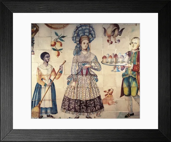 Framed Print : Kitchen tiles of ceramic from Valencia. Costumbrism Framed Print : Kitchen tiles of ceramic from Valencia. Costumbrism