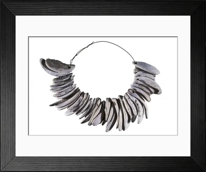 Framed Print : Necklace. Neolithic art. Decorative Arts. SPAIN Framed Print : Necklace. Neolithic art. Decorative Arts. SPAIN