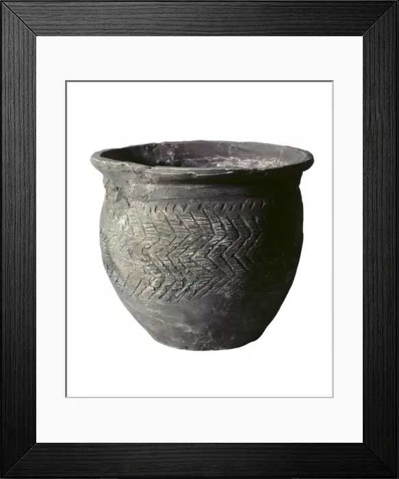 Framed Print : Bell-shaped vessel. Neolithic art. Ceramics Framed Print : Bell-shaped vessel. Neolithic art. Ceramics