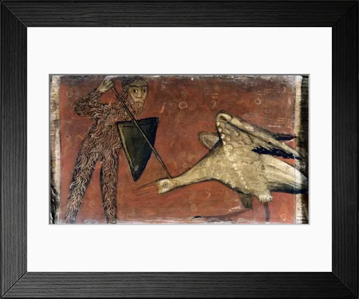 Framed Print : Fight between a knight and a cray. Catalan school Framed Print : Fight between a knight and a cray. Catalan school