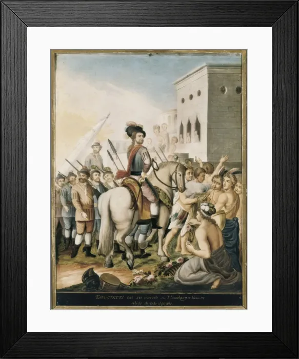 Framed Print : CORTɓ, Hernᮠ(1485-1547). Spanish conqueror Framed Print : CORTɓ, Hernᮠ(1485-1547). Spanish conqueror