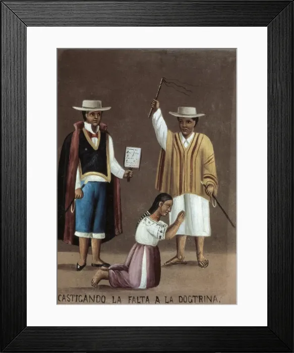 Framed Print : Punishing the absence of doctrine. South American Framed Print : Punishing the absence of doctrine. South American