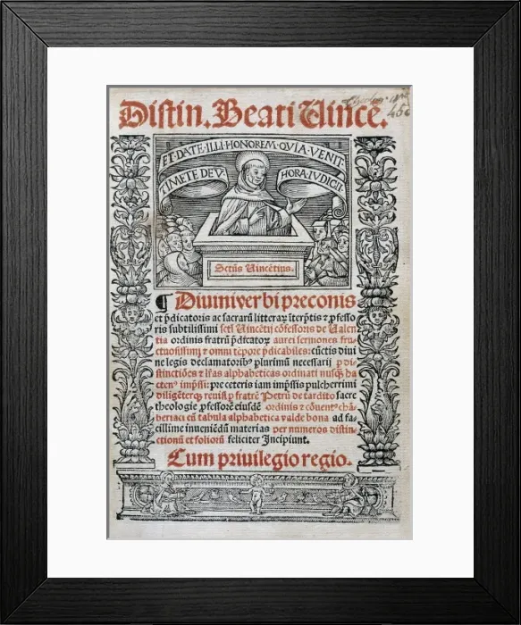 Framed Print : VICENTE FERRER, Saint (1350-1419). Saint Vincent Framed Print : VICENTE FERRER, Saint (1350-1419). Saint Vincent