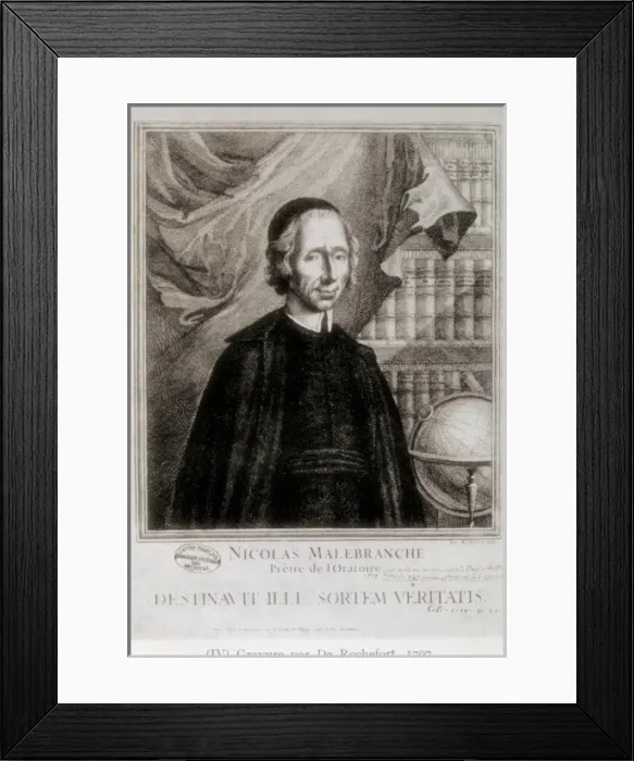 Framed Print : MALEBRANCHE, Nicolas de (1638-1715). Disciple Framed Print : MALEBRANCHE, Nicolas de (1638-1715). Disciple