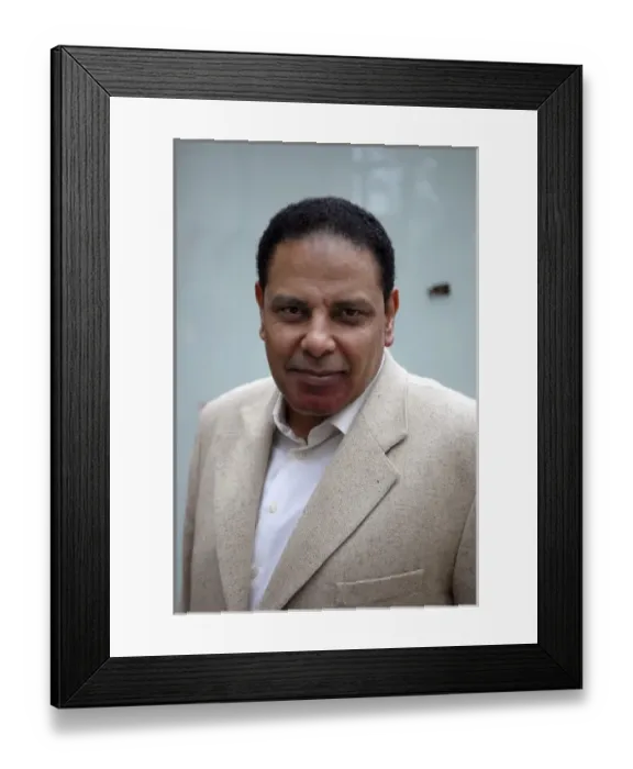 Framed Print : AL-ASWANY, Alaa (1957). Egipcian writer. Portrait Framed Print : AL-ASWANY, Alaa (1957). Egipcian writer. Portrait