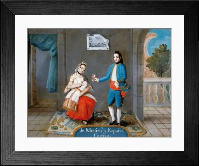 Framed Print : From Half-Caste and Spanish: Castizo Framed Print : From Half-Caste and Spanish: Castizo