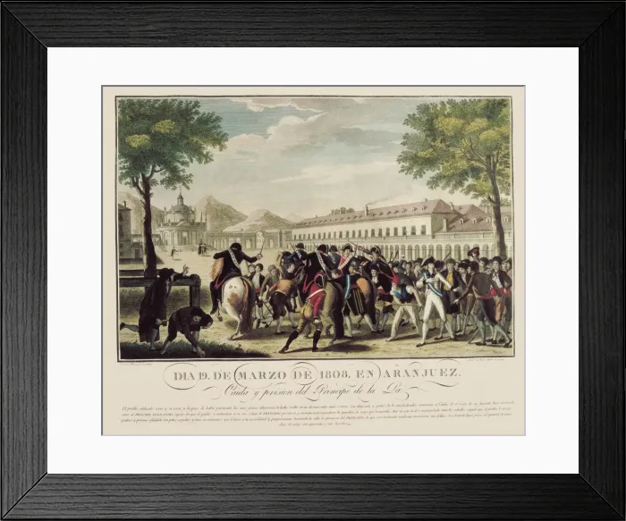 Framed Print : SPAIN. Pealba de Castro. Cliff. Mutiny of Aranjuez (19th March 1808) Framed Print : SPAIN. Pealba de Castro. Cliff. Mutiny of Aranjuez (19th March 1808)