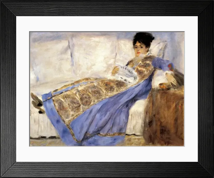 Framed Print : Madame Monet lying on a Sofa Framed Print : Madame Monet lying on a Sofa