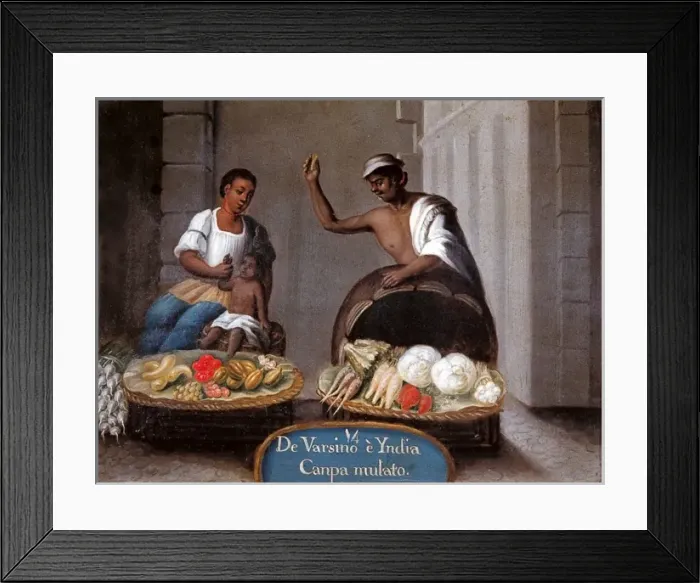 Framed Print : CABRERA, MIGUEL (1695-1768). CASTAS Framed Print : CABRERA, MIGUEL (1695-1768). CASTAS