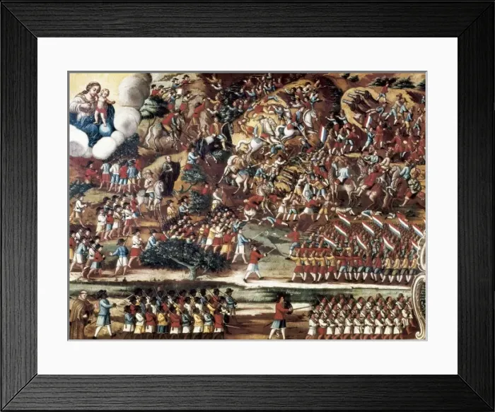 Framed Print : Brazil. Colonial America (1648). Battle of Guararapes, happened between Portuguese Framed Print : Brazil. Colonial America (1648). Battle of Guararapes, happened between Portuguese