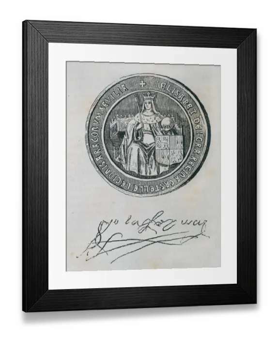 Framed Print : Isabella I the Catholic (1451-1504) Framed Print : Isabella I the Catholic (1451-1504)