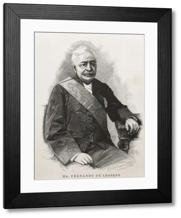 Framed Print : Lesseps, Ferdinand, vicomte de (1805-1894) Framed Print : Lesseps, Ferdinand, vicomte de (1805-1894)