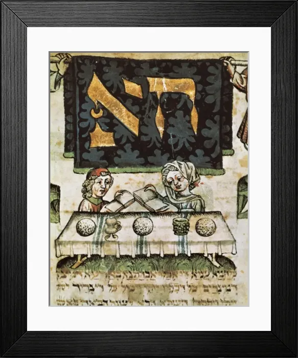 Framed Print : Passover ceremony (Ha-Lahma) Framed Print : Passover ceremony (Ha-Lahma)