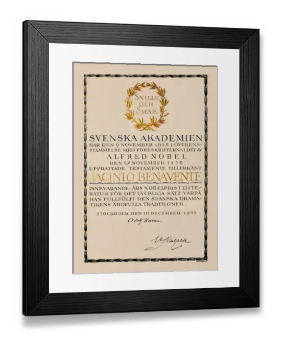 Framed Print : BENAVENTE, Jacinto (1866-1954) Framed Print : BENAVENTE, Jacinto (1866-1954)