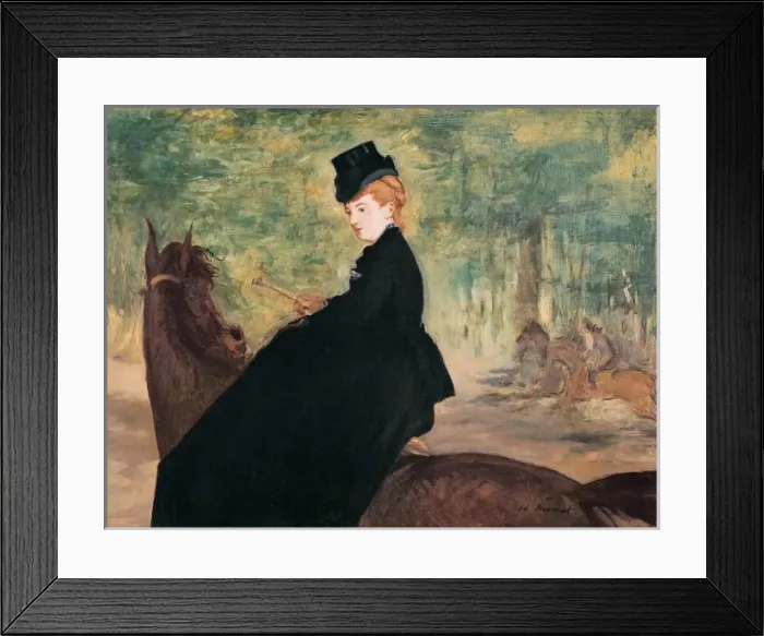 Framed Print : Portrait of Marie Lafebure on Horseback Framed Print : Portrait of Marie Lafebure on Horseback