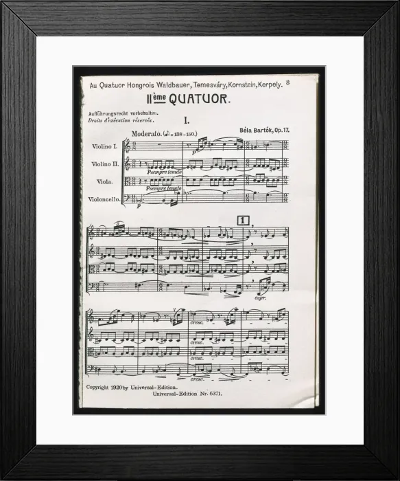 Framed Print : BARTOK, Bela (1881-1945) Framed Print : BARTOK, Bela (1881-1945)