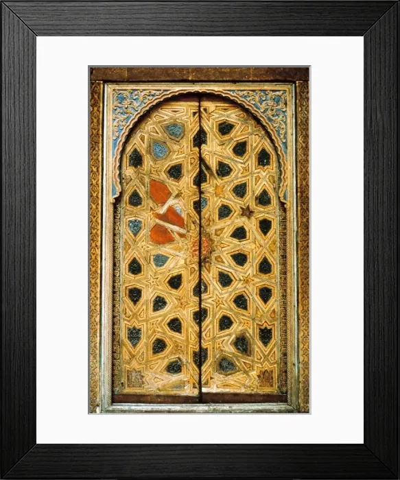 Framed Print : SPAIN. Sevilla. Royal Alcazars. Gate of the Patio de las Doncellas (Maids court), Framed Print : SPAIN. Sevilla. Royal Alcazars. Gate of the Patio de las Doncellas (Maids court),