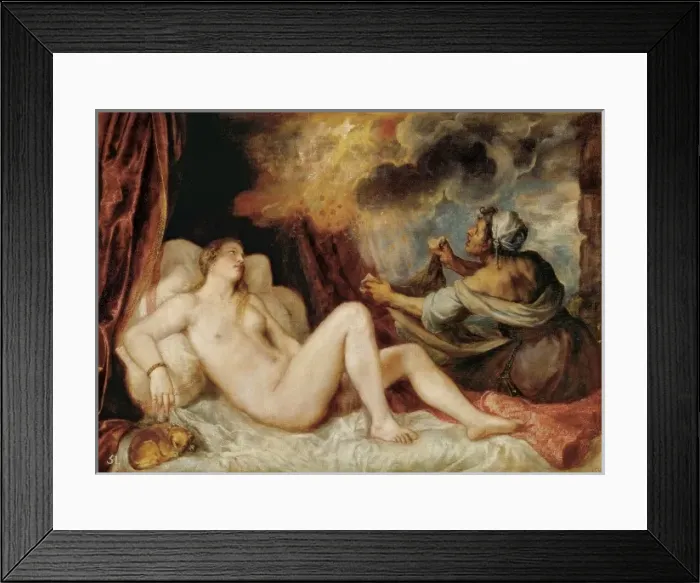 Framed Print : Danae receiving the Golden Rain Framed Print : Danae receiving the Golden Rain