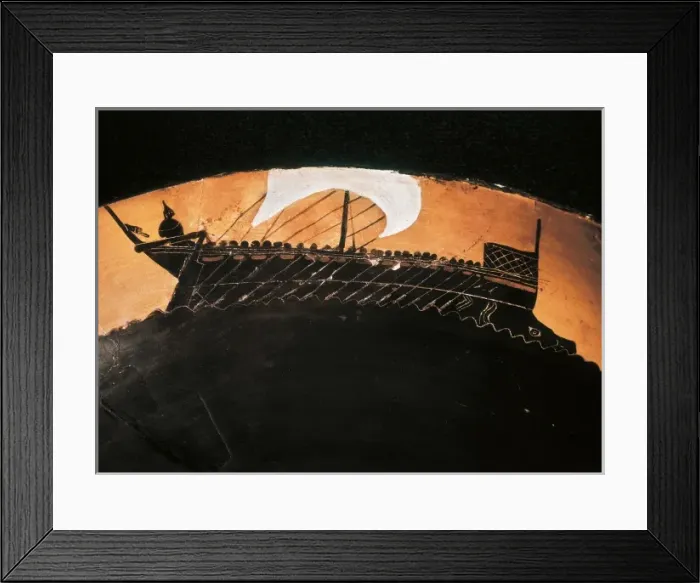 Framed Print : Attic black-figured cup Framed Print : Attic black-figured cup