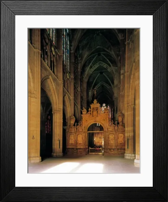 Framed Print : SPAIN. Salamanca. Old Cathedral. Central nave. Gothic art.; Romanesque art. Architecture Framed Print : SPAIN. Salamanca. Old Cathedral. Central nave. Gothic art.; Romanesque art. Architecture
