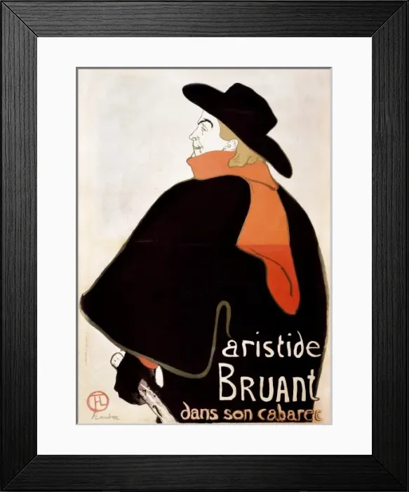 Framed Print : Aristide Bruant in his Cabaret Framed Print : Aristide Bruant in his Cabaret