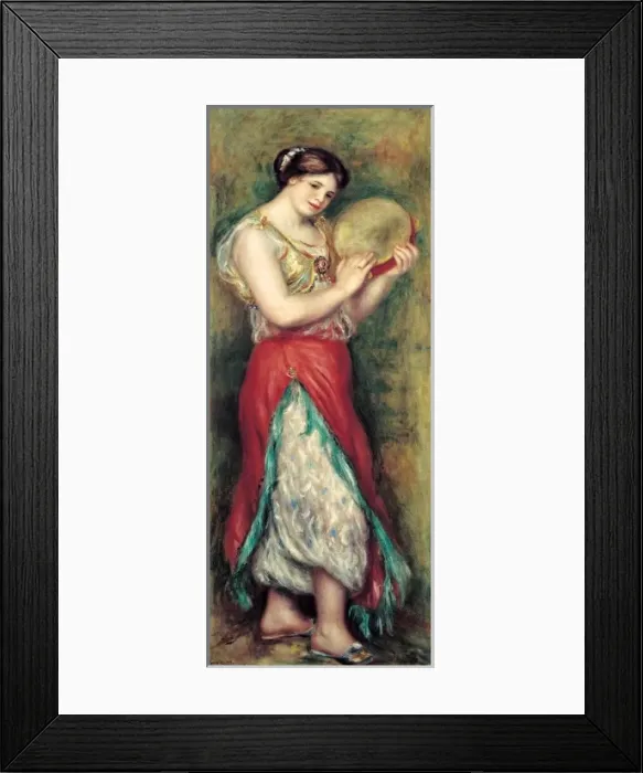 Framed Print : Dancing Girl with Tambourine Framed Print : Dancing Girl with Tambourine