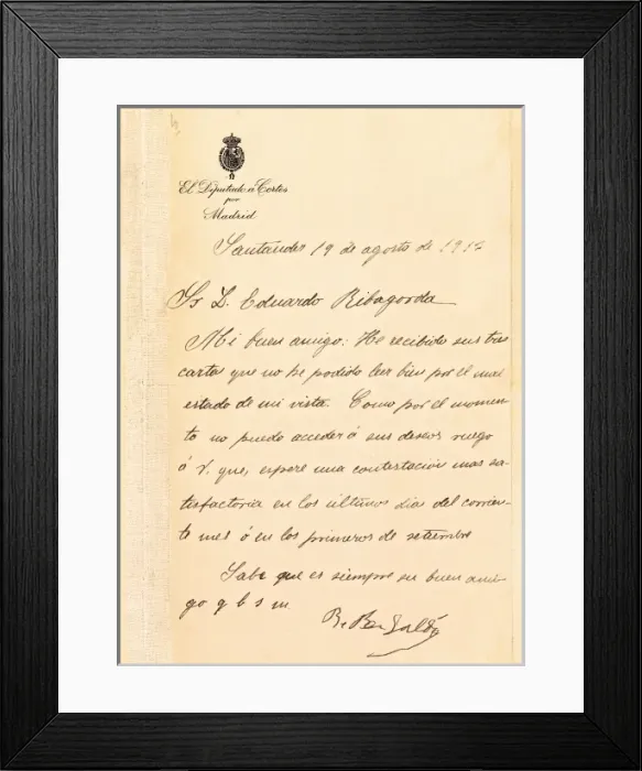Framed Print : PEREZ GALDOS, Benito (1843-1920) Framed Print : PEREZ GALDOS, Benito (1843-1920)