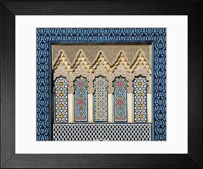 Framed Print : MOROCCO. Fes. Royal Palace. Decoration of the main door of the Royal Palace Framed Print : MOROCCO. Fes. Royal Palace. Decoration of the main door of the Royal Palace