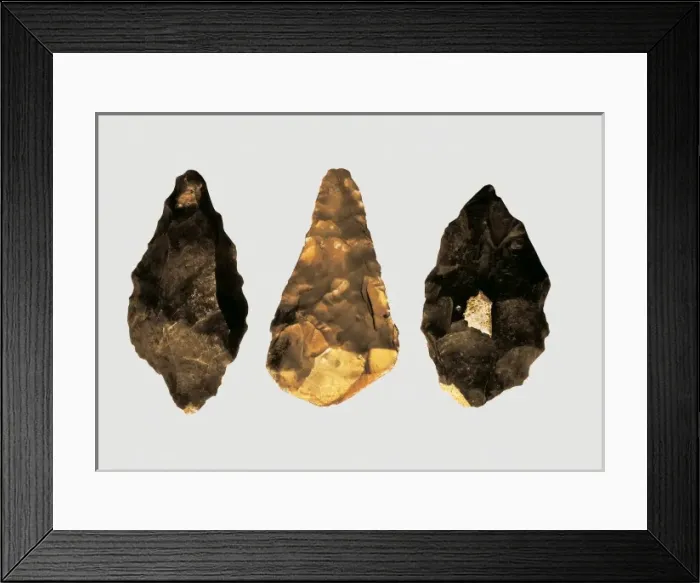 Framed Print : Bifaces. Lower Paleolithic. Proc: SPAIN. MADRID (AUTONOMOUS COMMUNITY) Framed Print : Bifaces. Lower Paleolithic. Proc: SPAIN. MADRID (AUTONOMOUS COMMUNITY)