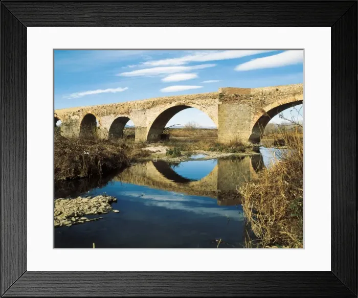 Framed Print : SPAIN. Castell d Empories. Old Bridge. Romanesque art. Architecture Framed Print : SPAIN. Castell d Empories. Old Bridge. Romanesque art. Architecture