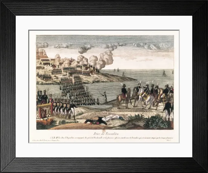 Framed Print : Spain. Liberal Triennium. Taking of Trocadero fortress by The Hundred Thousand Framed Print : Spain. Liberal Triennium. Taking of Trocadero fortress by The Hundred Thousand