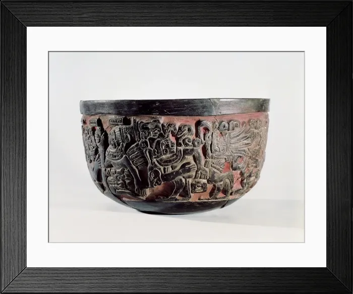 Framed Print : Vessel. Terra-cotta. Proc: MEXICO. VERACRUZ. El TajЮ Framed Print : Vessel. Terra-cotta. Proc: MEXICO. VERACRUZ. El TajЮ