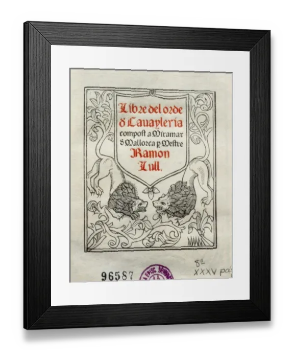Framed Print : LLULL, Ramn (1235-1315) Framed Print : LLULL, Ramn (1235-1315)
