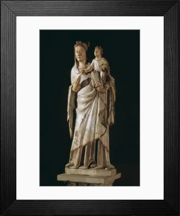 Framed Print : Virgin. It has remains of polychromy. Attributed to the same artist as the Virgin Framed Print : Virgin. It has remains of polychromy. Attributed to the same artist as the Virgin