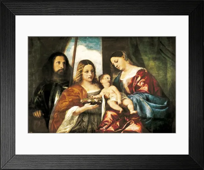 Framed Print : Virgin and Child with saint