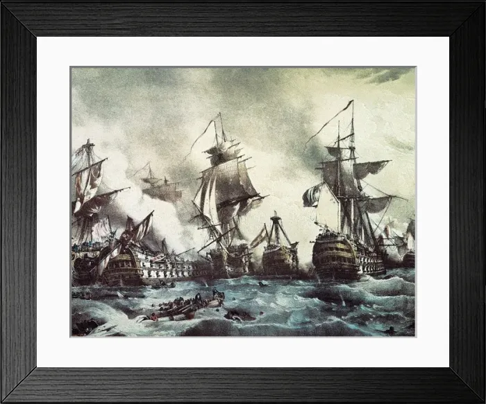 Framed Print : Battle of Trafalgar, 21st October 1805 Framed Print : Battle of Trafalgar, 21st October 1805