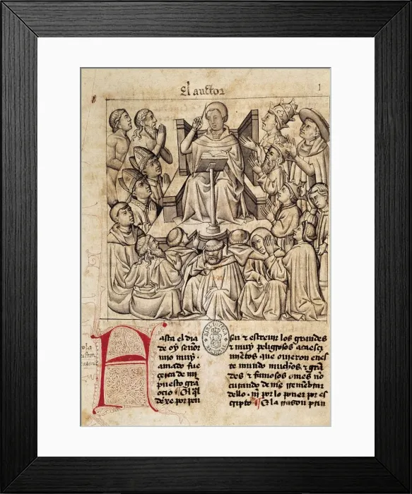 Framed Print : LOPEZ DE AYALA, Pero (1332-1407); BOCCACCIO, Giovanni (1313- Framed Print : LOPEZ DE AYALA, Pero (1332-1407); BOCCACCIO, Giovanni (1313-