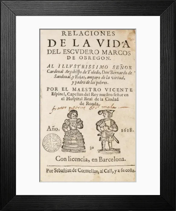 Framed Print : ESPINEL, Vicente (1550-1624) Framed Print : ESPINEL, Vicente (1550-1624)