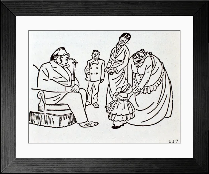 Framed Print : Illustration by Olaf Gulbransson for the work Lausbubengesch Framed Print : Illustration by Olaf Gulbransson for the work Lausbubengesch