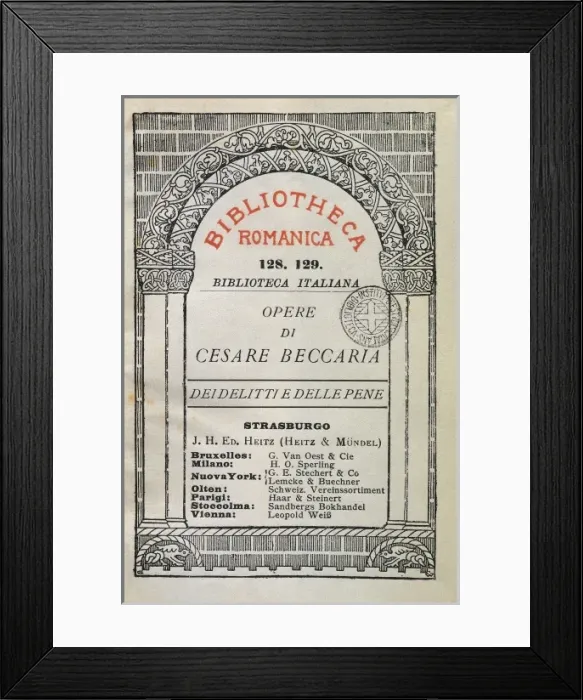 Framed Print : Beccaria, Cesare Framed Print : Beccaria, Cesare