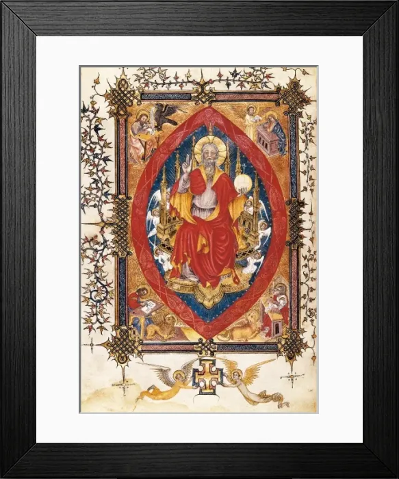 Framed Print : Missal. Depiction of the Majesty (Maiestas) Framed Print : Missal. Depiction of the Majesty (Maiestas)