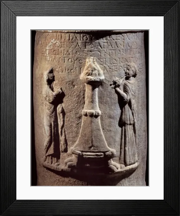 Framed Print : Base of a column with a sacrifice scene Framed Print : Base of a column with a sacrifice scene