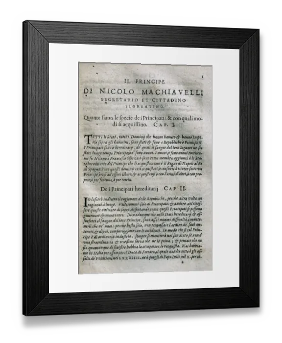Framed Print : MACHIAVELLI, Niccol (1469-1527) Framed Print : MACHIAVELLI, Niccol (1469-1527)