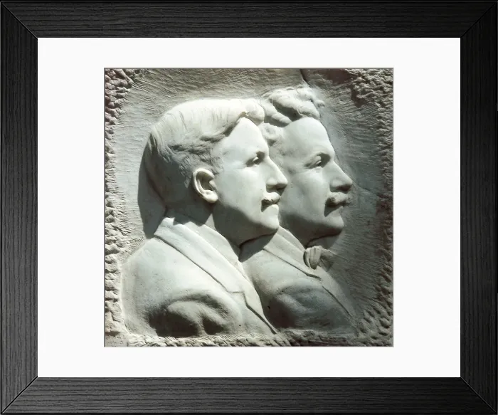 Framed Print : SPAIN. Madrid. Retiro Park. The brohters Joaquin and Serafin Alvarez Quintero Framed Print : SPAIN. Madrid. Retiro Park. The brohters Joaquin and Serafin Alvarez Quintero