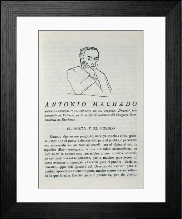 Framed Print : GAYA, Ramn (1910); MACHADO, Antonio (1875-1939) Framed Print : GAYA, Ramn (1910); MACHADO, Antonio (1875-1939)