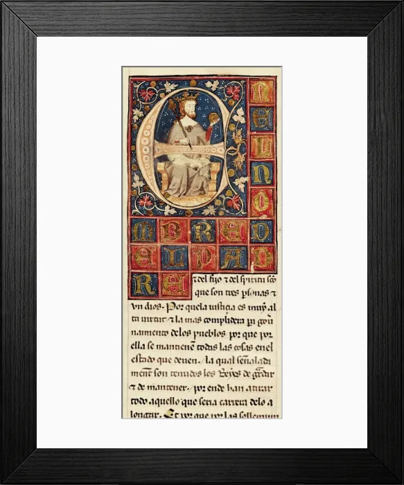 Framed Print : Alfonso X, called The Wise (1221-1284) Framed Print : Alfonso X, called The Wise (1221-1284)