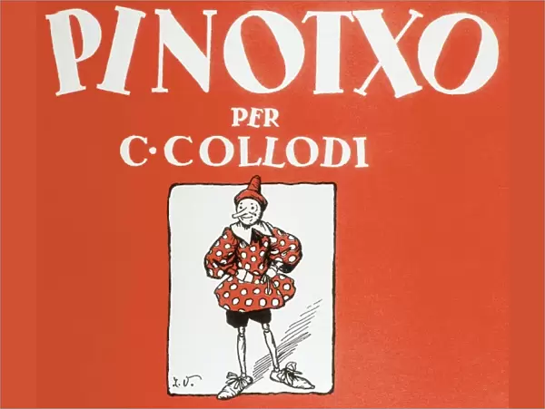 Pinocchio. Front cover from a Catalan edition of the childrens tale Pinocchio