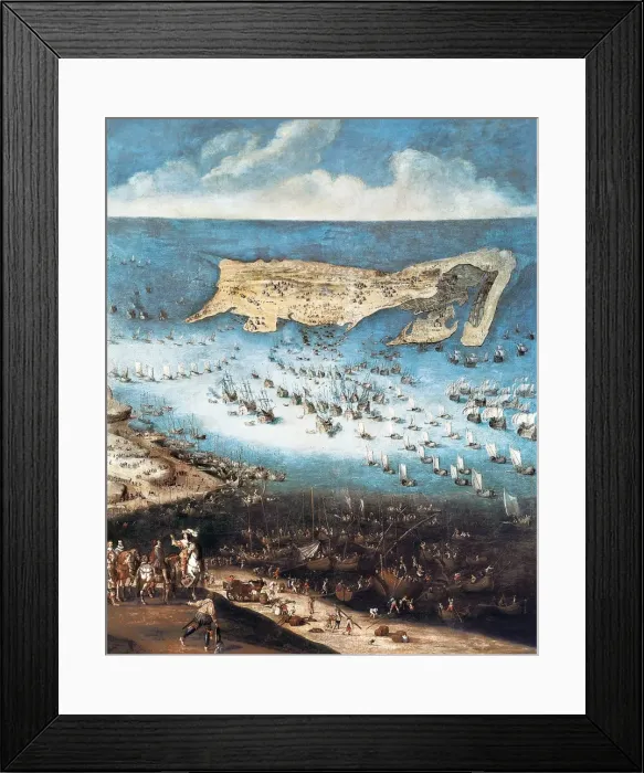 Framed Print : Lifting of the siege of the Island of Rh Framed Print : Lifting of the siege of the Island of Rh